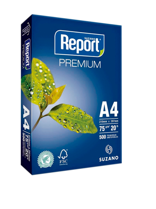 Resma papel A4 75 Grs (Caja x10) REPORT